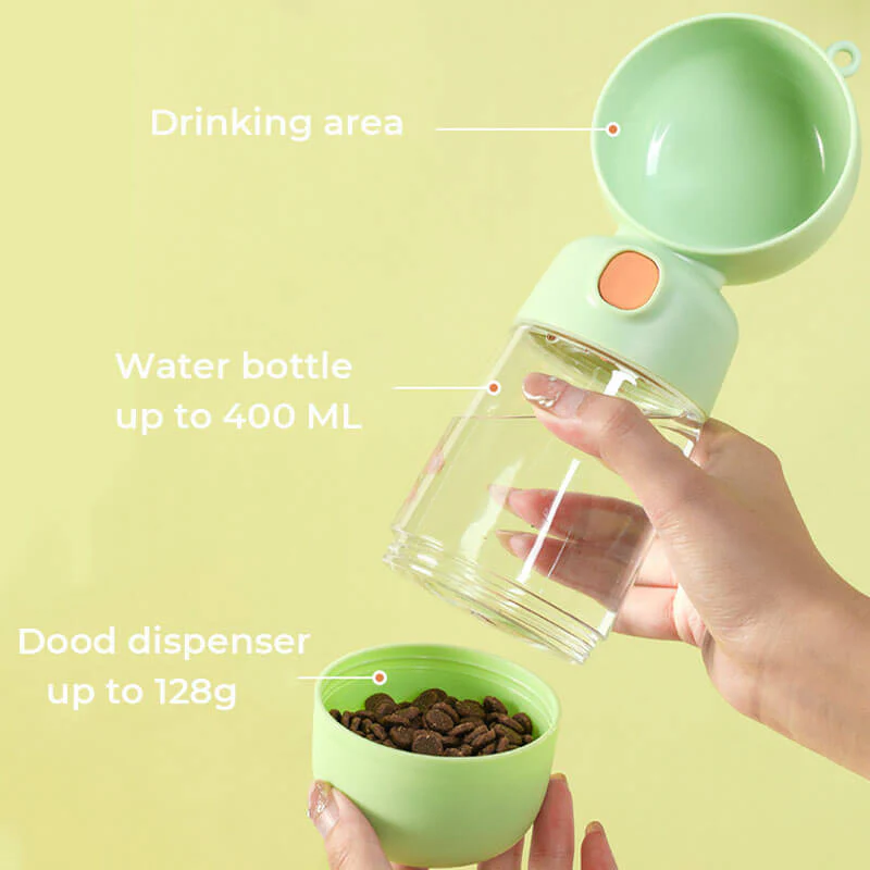 2 en 1 Bouteille d'Eau Portable pour Chien en Extérieur - Image 3