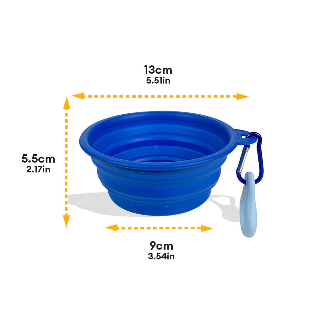Bol pour chien en silicone portable pliable et extensible pour nourriture et eau - Image 9