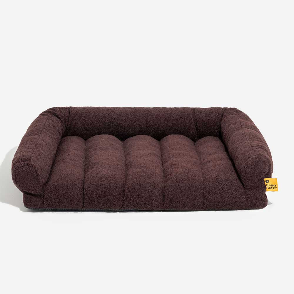 Canapé-lit orthopédique pour chien avec appui-tête souple et confortable modèle - Panier Nuage - Image 11