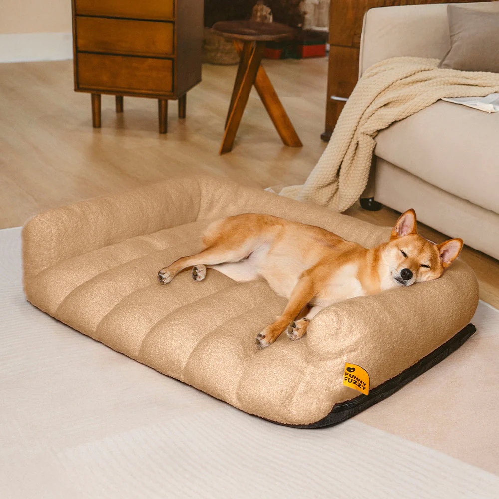 Canapé-lit orthopédique pour chien avec appui-tête souple et confortable modèle - Panier Nuage - Image 12