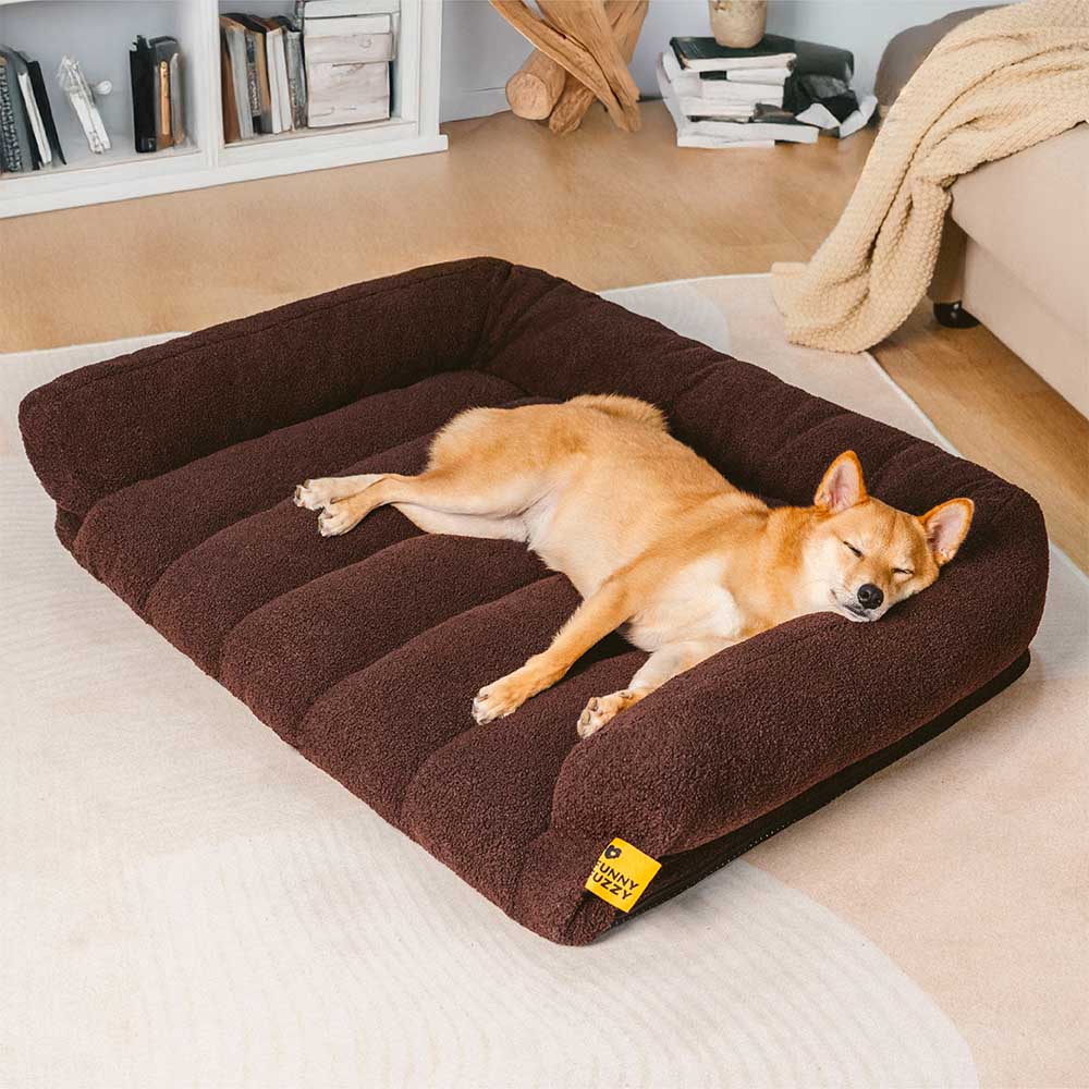 Canapé-lit orthopédique pour chien avec appui-tête souple et confortable modèle - Panier Nuage - Image 3