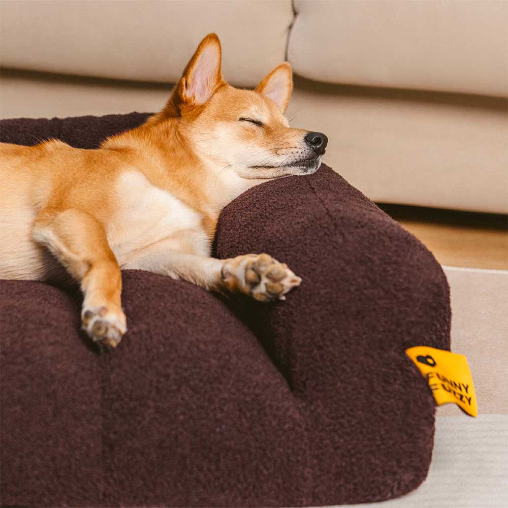 Canapé-lit orthopédique pour chien avec appui-tête souple et confortable modèle - Panier Nuage - Image 8