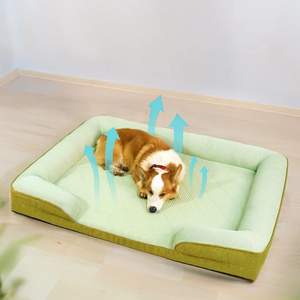 Canapé lit orthopédique rafraîchissant lavable pour grand chien - Image 4