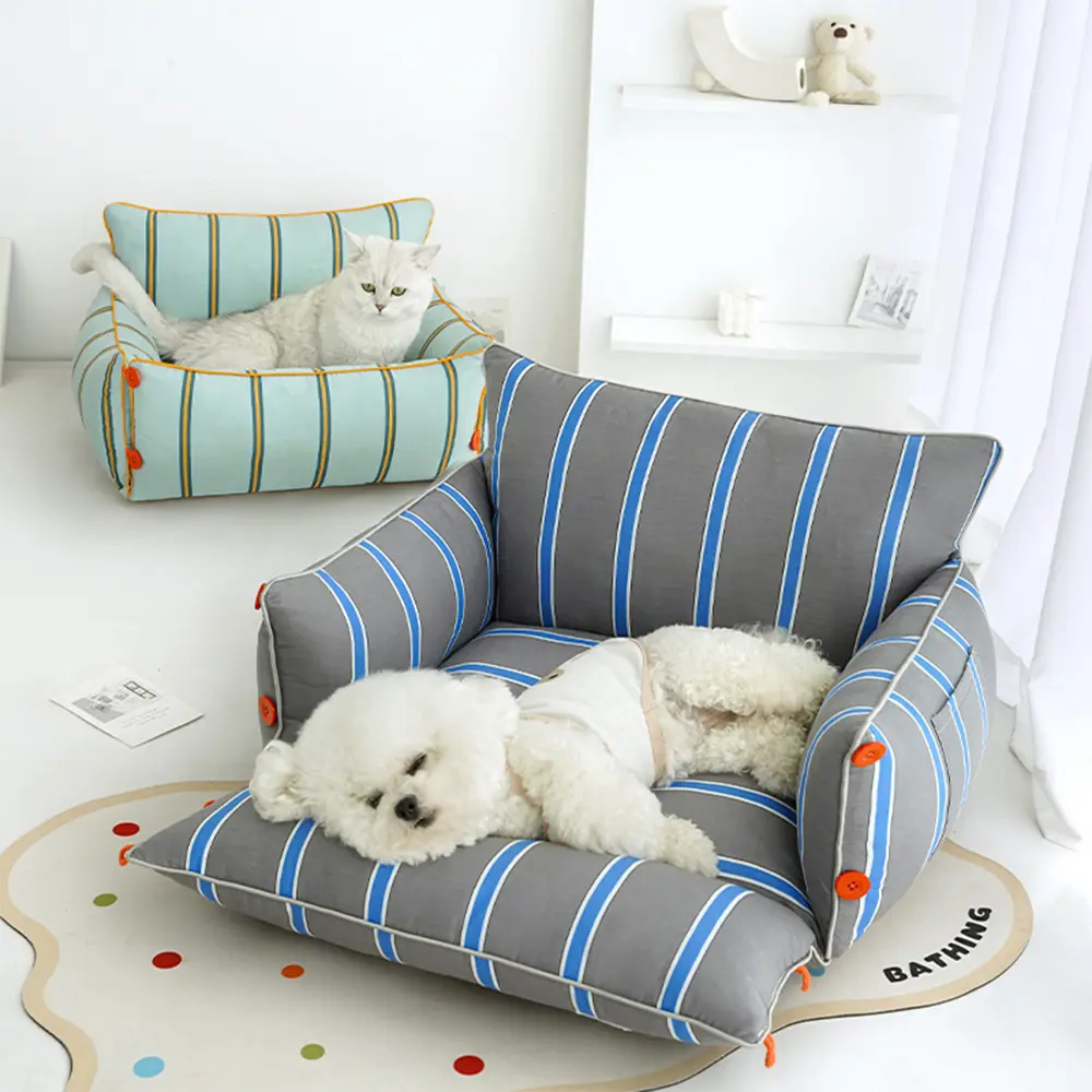 Canapé pour chien en coton confortable et apaisant