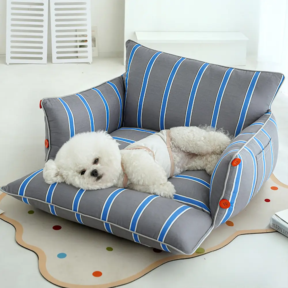 Canapé pour chien en coton confortable et apaisant - Image 10