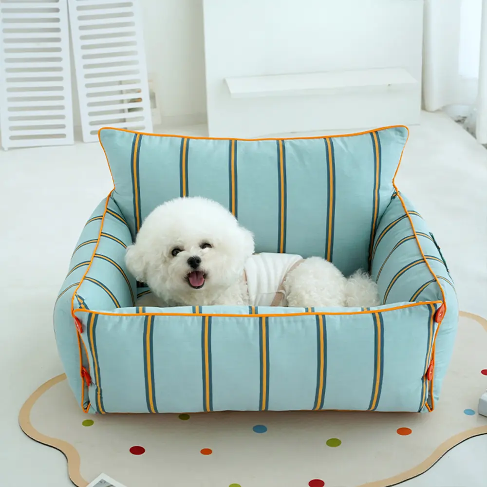 Canapé pour chien en coton confortable et apaisant - Image 8