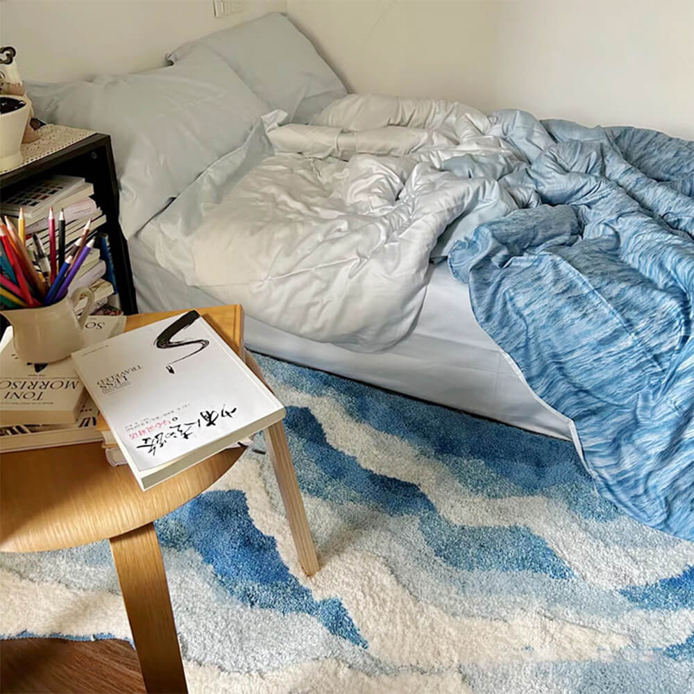 Carpette de Luxe à Motif Vagues 3D Texturé - Image 15