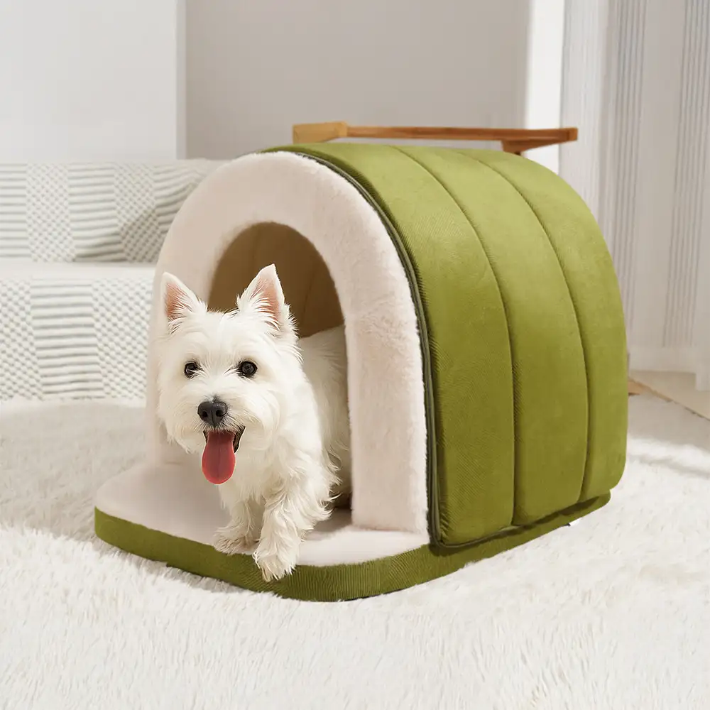 Caverne pour chat et chien chaude et douillette style grotte pour un sommeil profond - Image 3