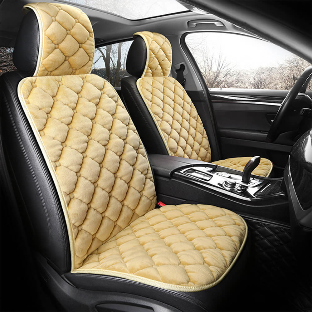 Coussin de siège de voiture en peluche de luxe épais et chaud - Image 10