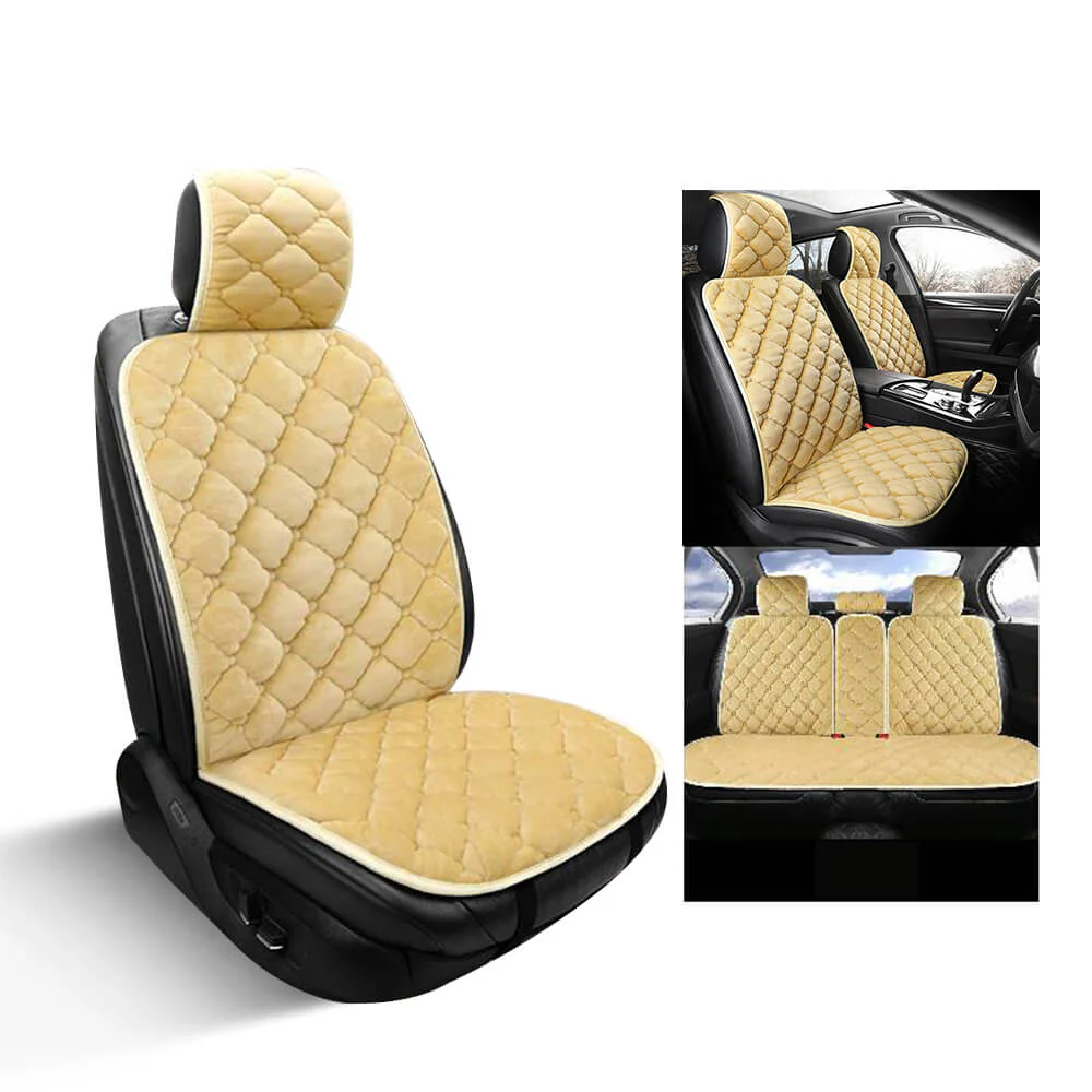 Coussin de siège de voiture en peluche de luxe épais et chaud - Image 7