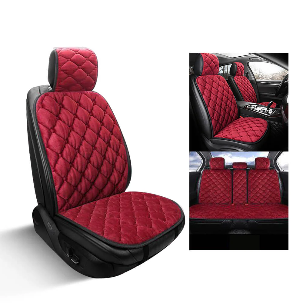 Coussin de siège de voiture en peluche de luxe épais et chaud - Image 8