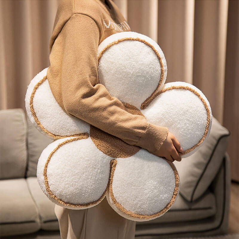 Coussin Décoratif Fleuri en Peluche - Image 3