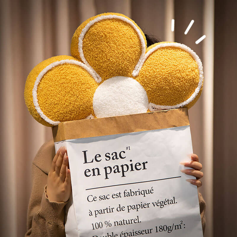 Coussin Décoratif Fleuri en Peluche - Image 5