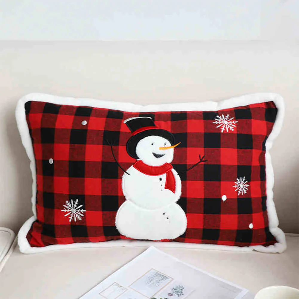 Coussin décoratif pour canapé lombaire pour la maison motif joyeux Noël - Image 13