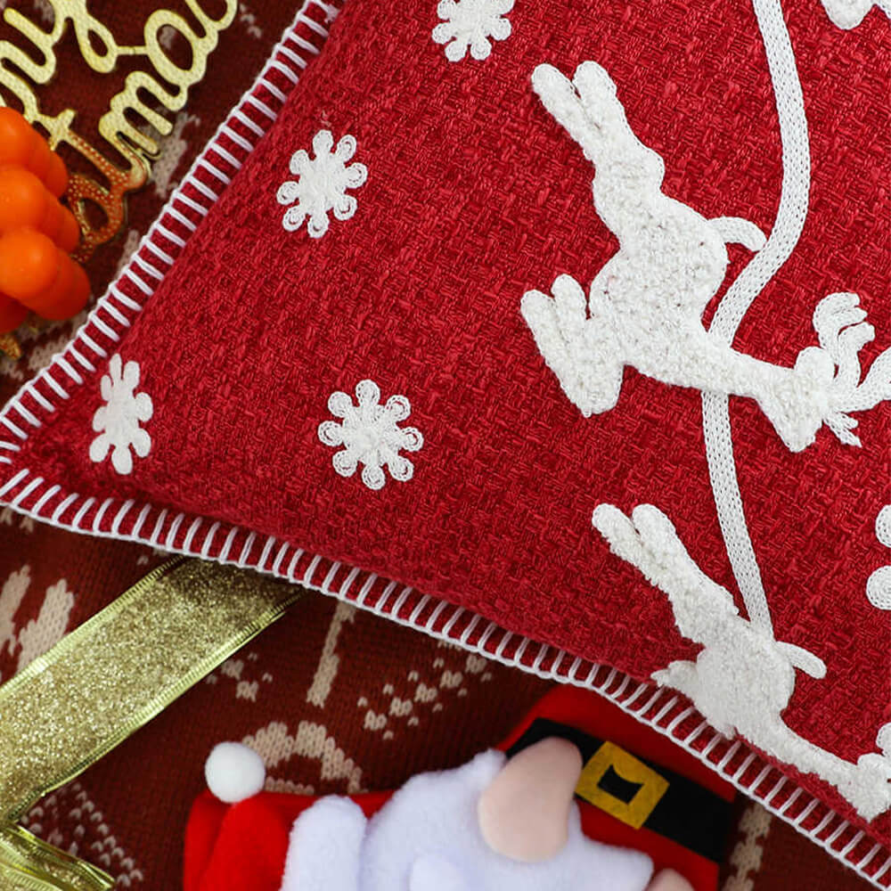 Coussin décoratif pour canapé lombaire pour la maison motif joyeux Noël - Image 3