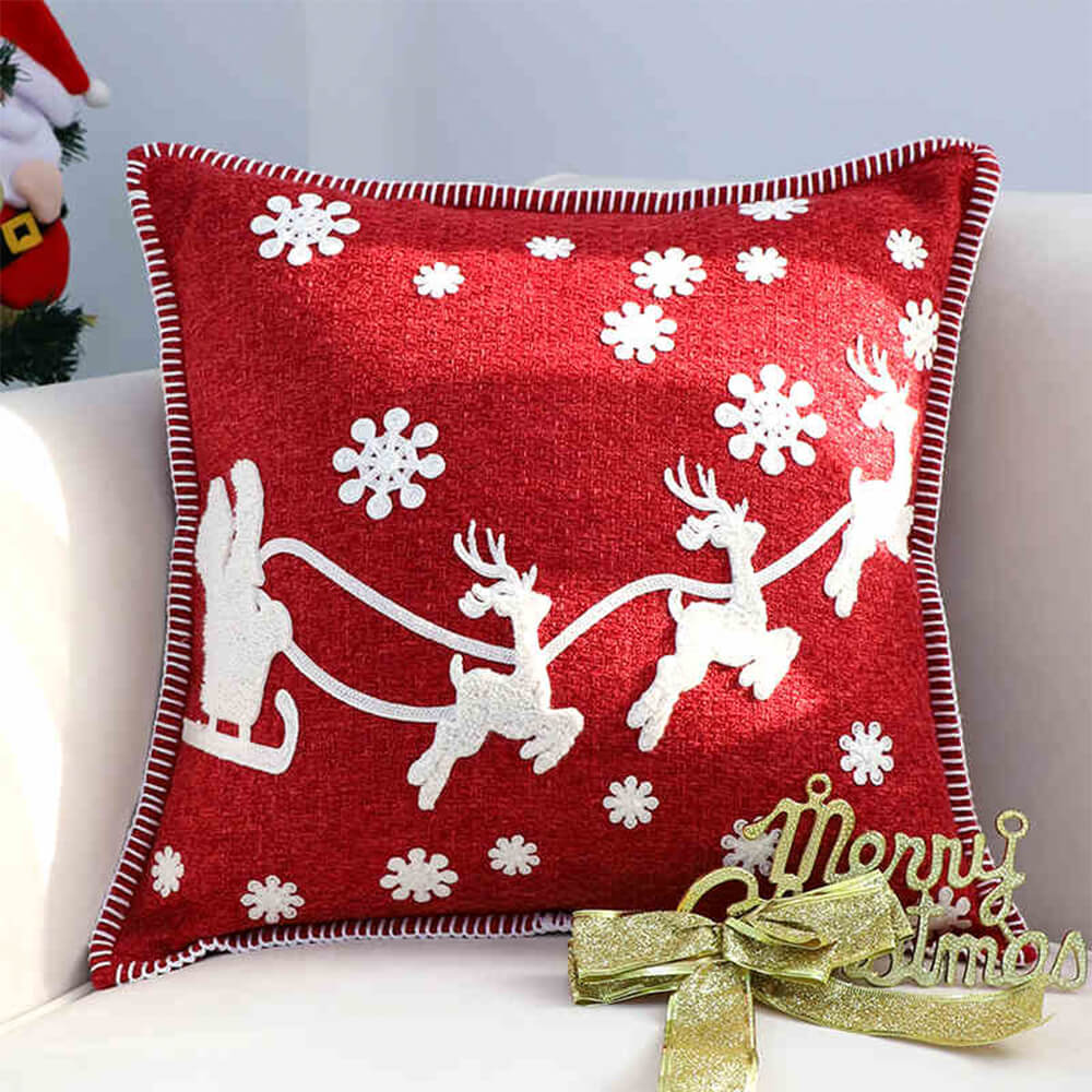 Coussin décoratif pour canapé lombaire pour la maison motif joyeux Noël - Image 7
