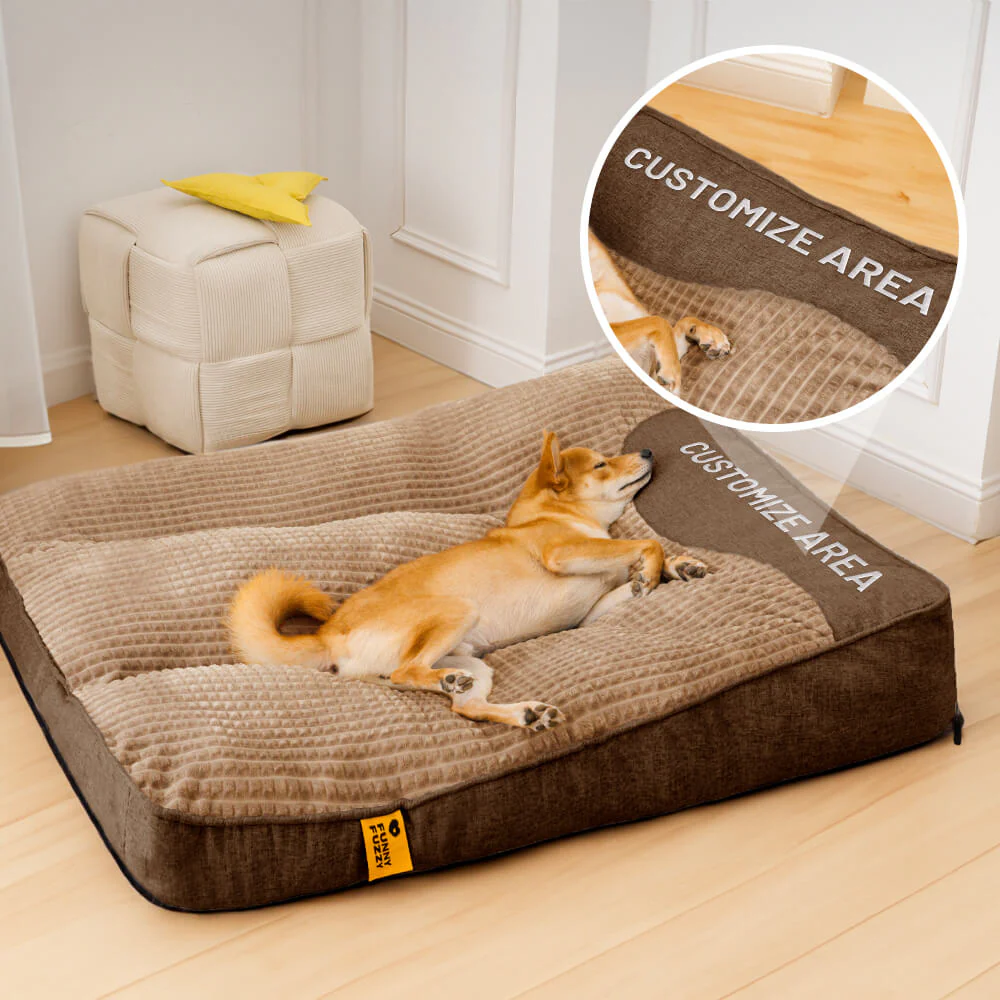 Coussins pour chiens personnalisés, épais, grandes tailles, avec protection anti-rayures et protection du dos.