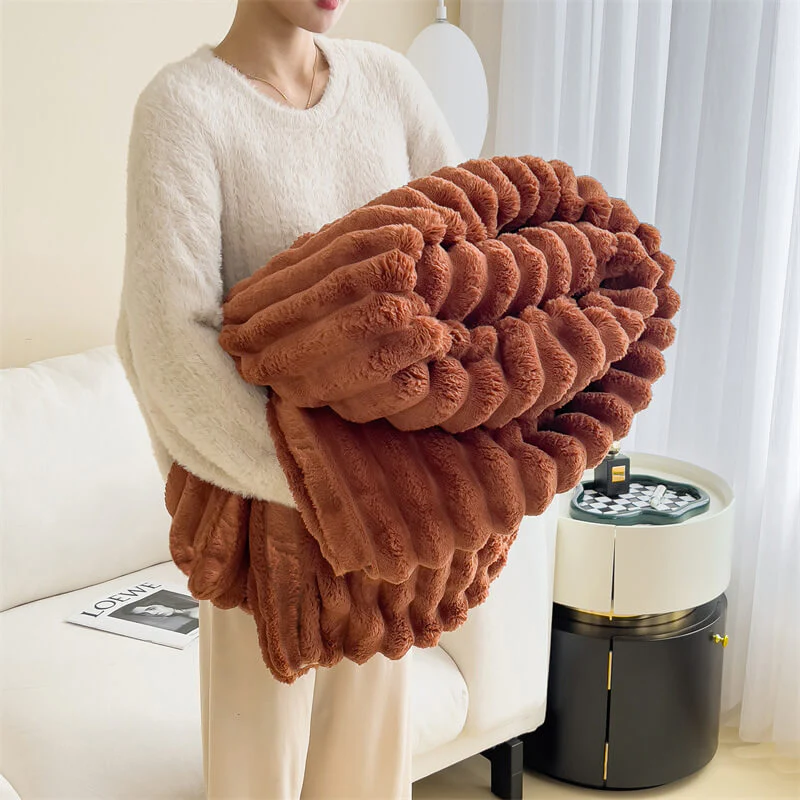 Couverture Chaude en Fausse Fourrure de Lapin pour Canapé et Lit pour Chien et Humain - Image 10