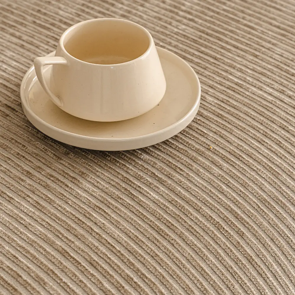 Jeté de canapé aux rayures couverture de canapé en chenille moderne classique, résistante, lavable. - Image 5