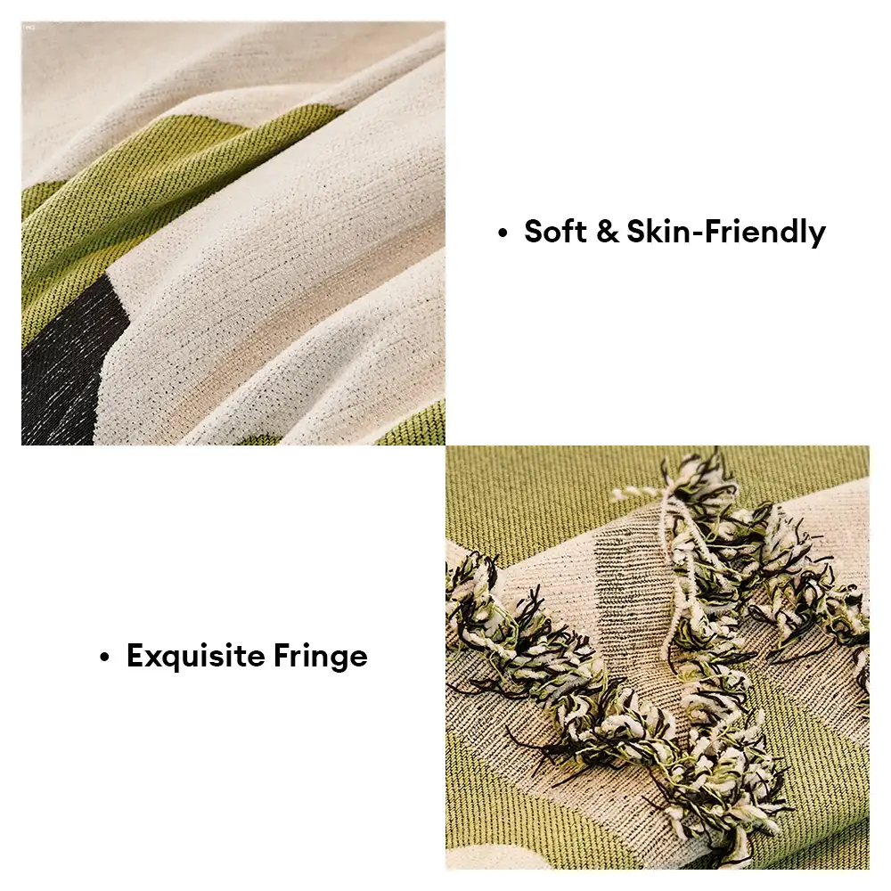 Jeté de canapé Couverture de canapé en chenille ondulée résistante aux griffures avec motif glace - Image 6