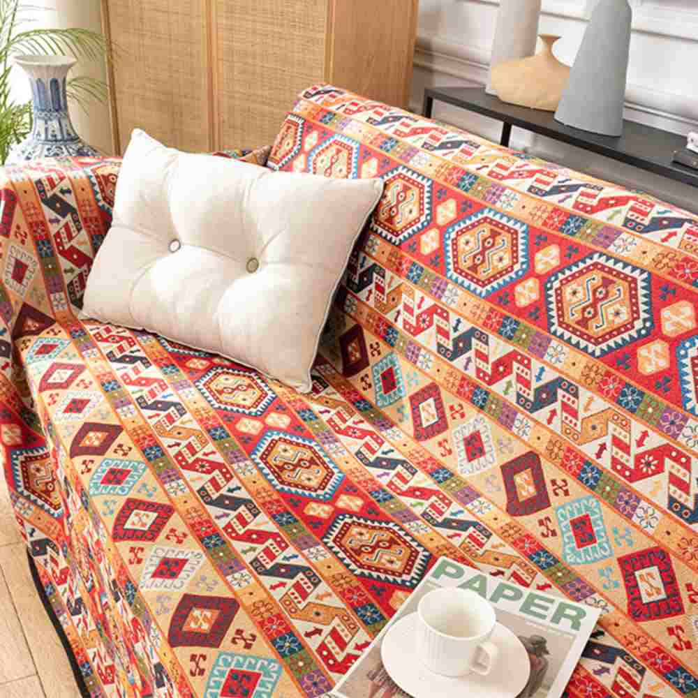 Jeté de canapé housse de canapé multifonctionnelle en jacquard marocain - Image 10