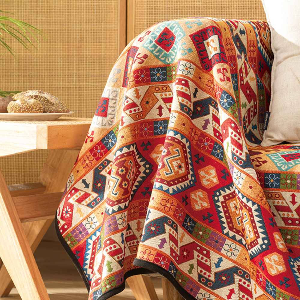 Jeté de canapé housse de canapé multifonctionnelle en jacquard marocain - Image 9