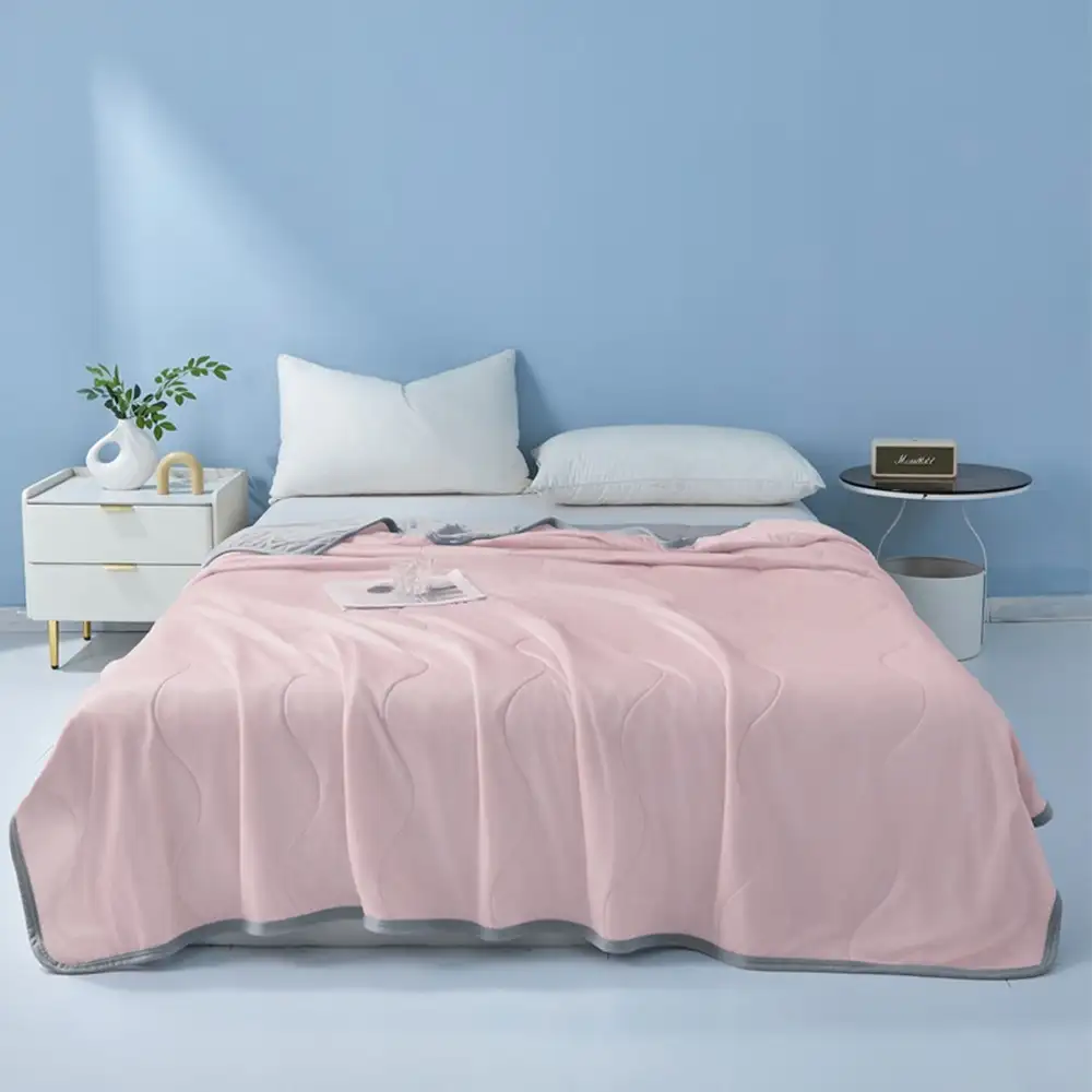 Couverture rafraichissant double face en soie glacée et absorbante - Vague - Image 12