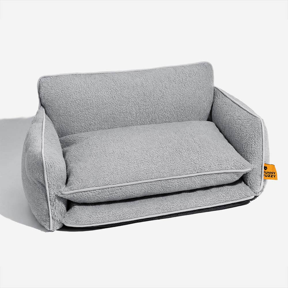Couverture du Lit - Canapé-lit rayé tendance en fausse laine d'agneau double couche - Image 7