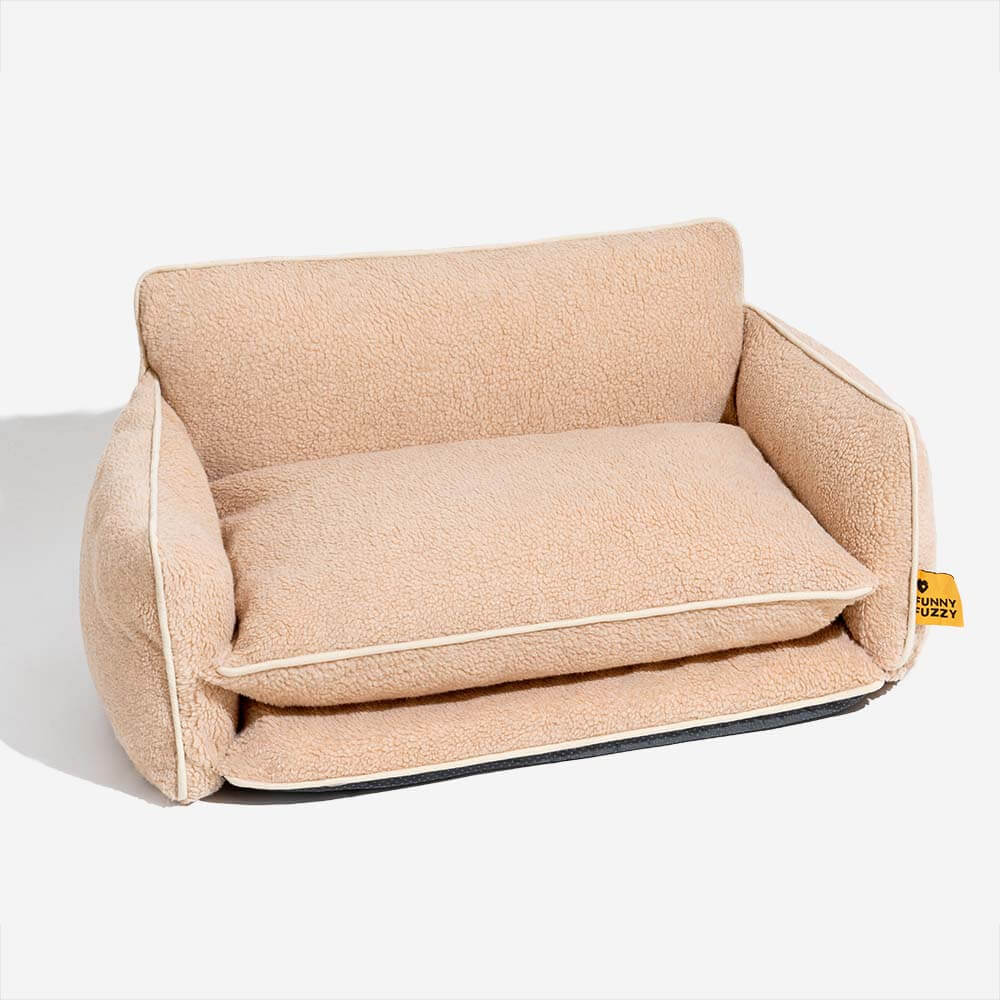 Couverture du Lit - Canapé-lit rayé tendance en fausse laine d'agneau double couche - Image 8