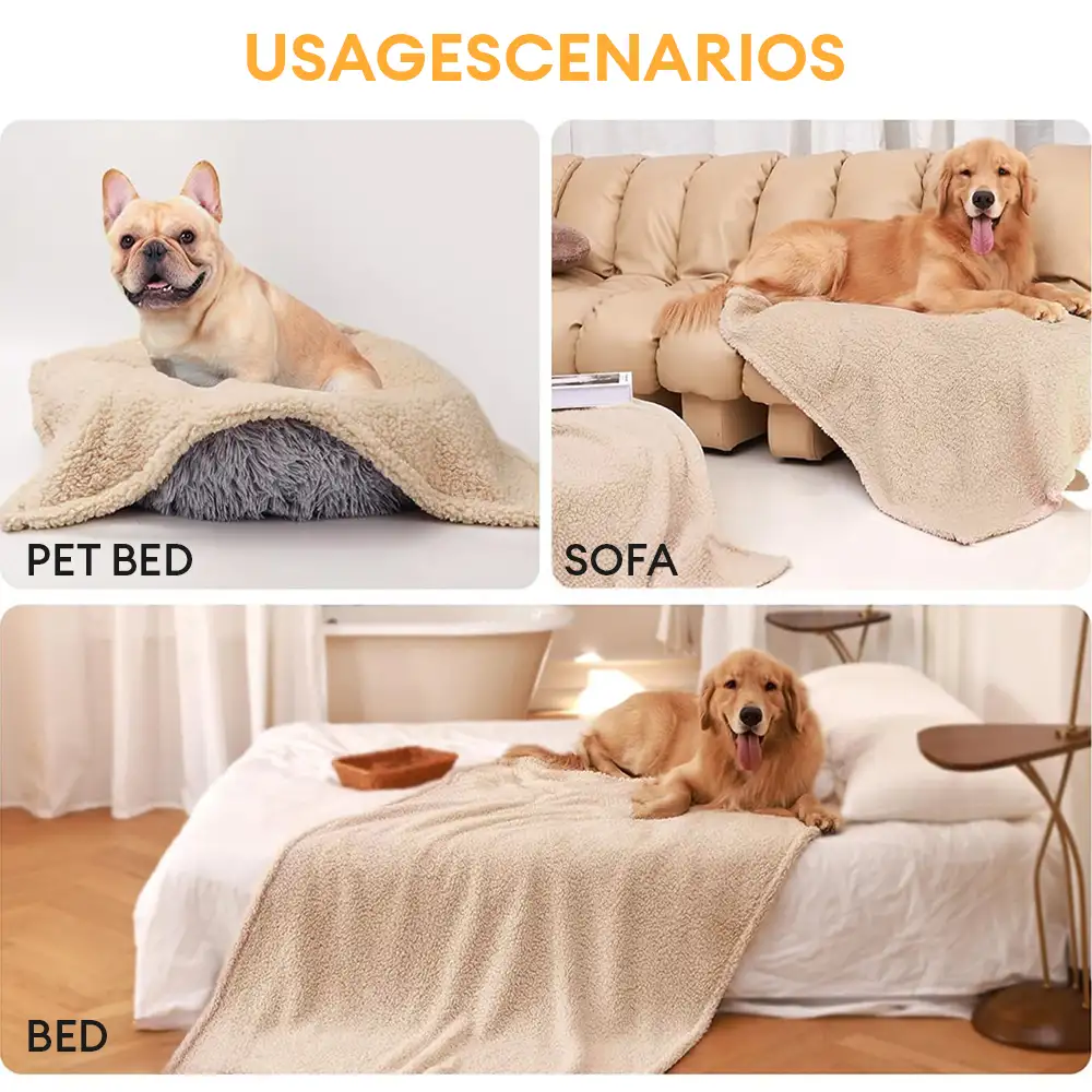 Couverture pour animaux en polaire confortable, chaude et multifonctionnelle. - Image 8
