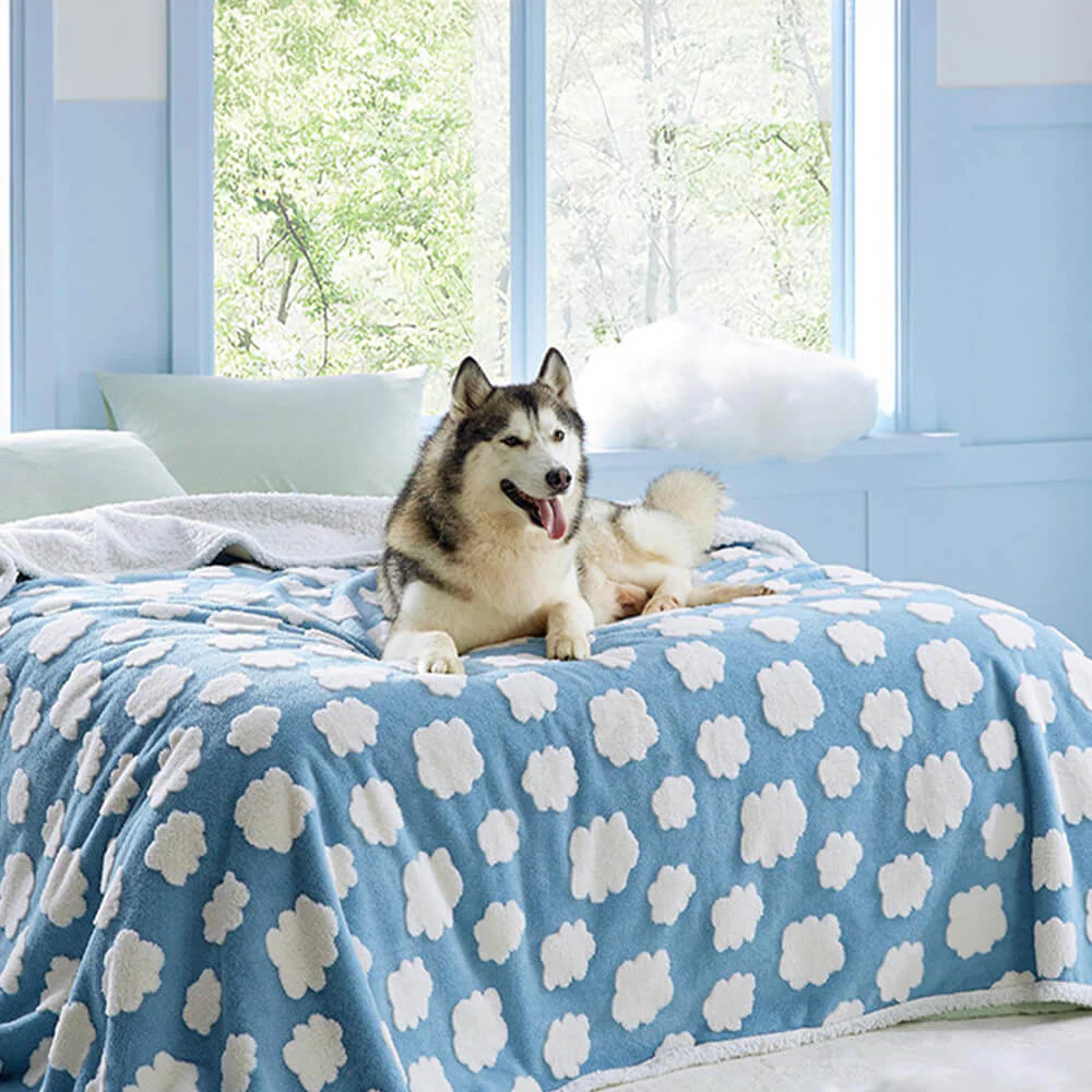 Couverture pour Chien Multi-Fonctionnelle Imperméable en Sherpa à Motif Nuage - Image 10