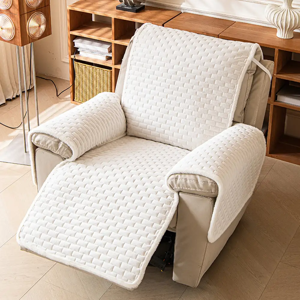 Couvre-canapés en peluche One-Piece Housses de Canapé résistants aux rayures avec des sangles élastiques - Image 12