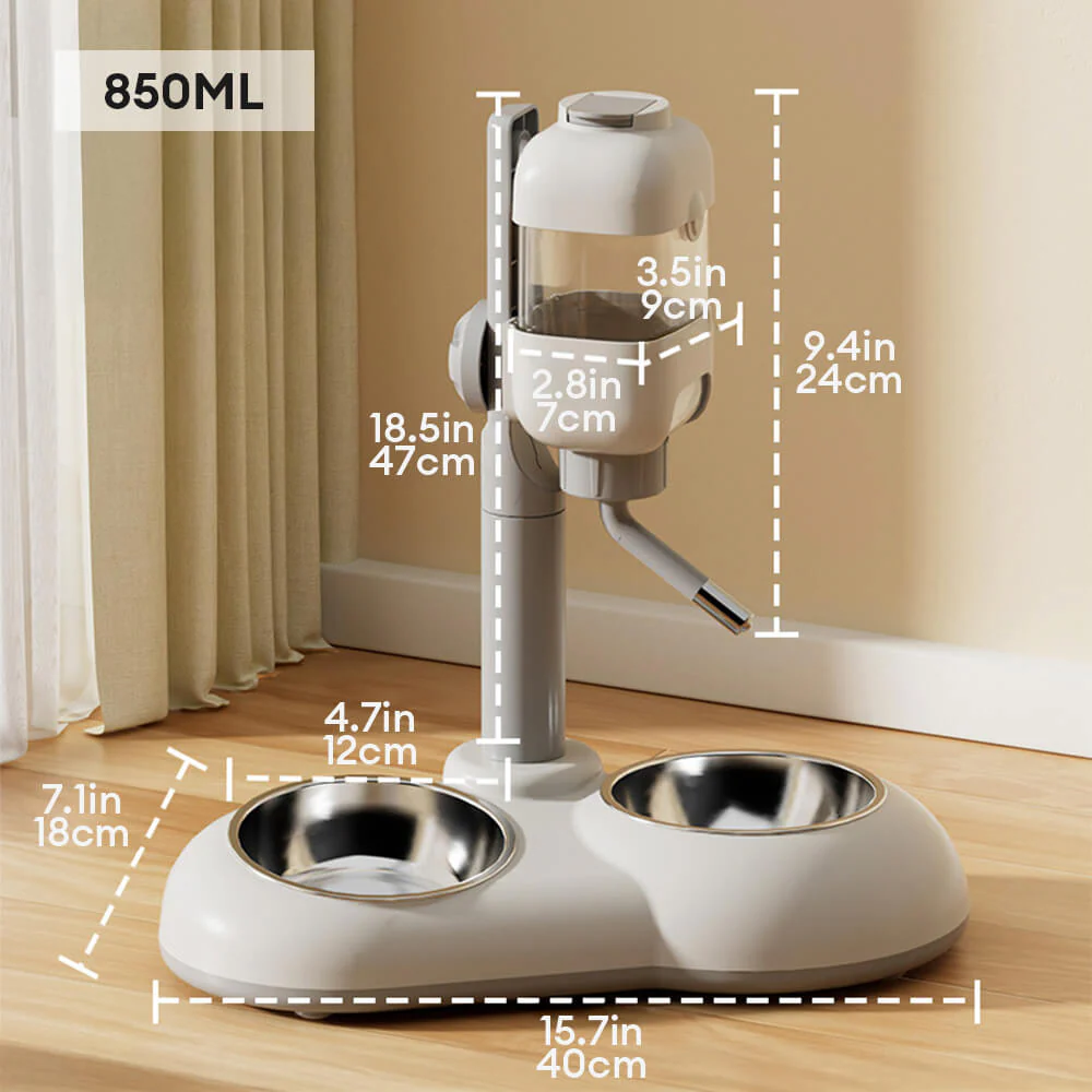 Distributeur automatique pour animaux avec bol d'alimentation et d'eau - Image 6
