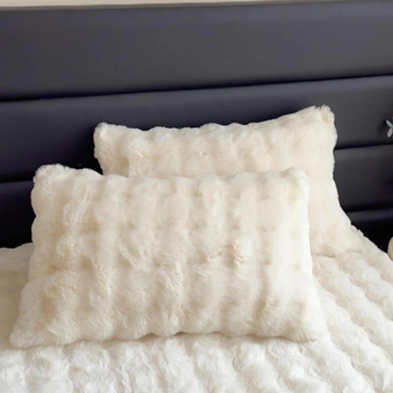 Drap-housse de protection de matelas en fausse peluche de lapin super doux - Image 9