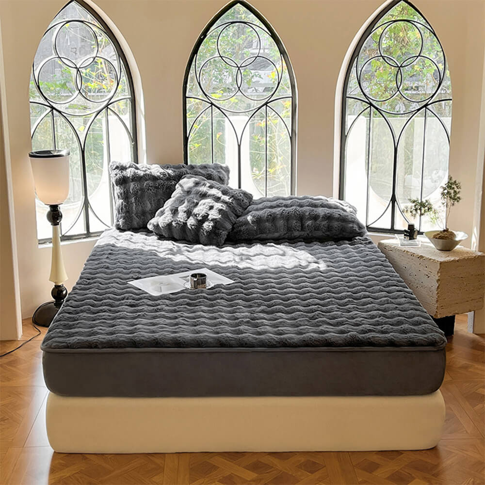 Drap-housse en velours doux pour matelas chaud et agréable Housse de matelas - Image 10