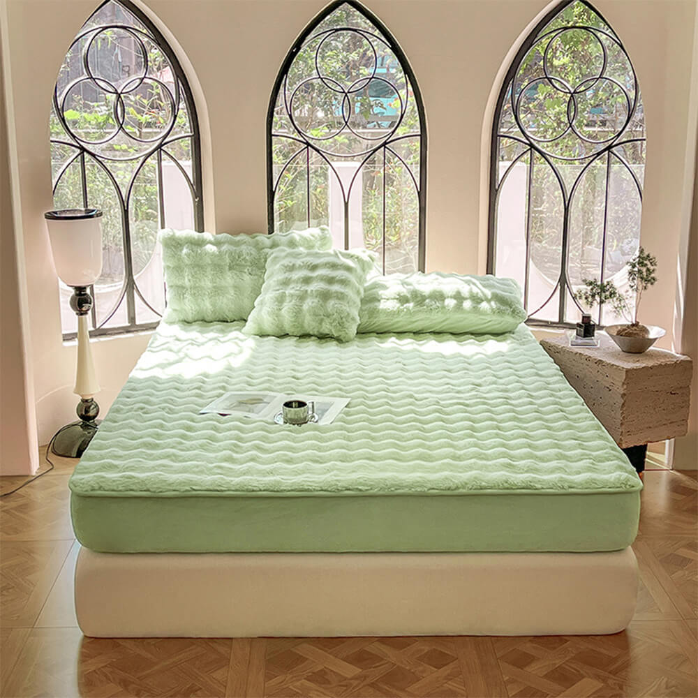 Drap-housse en velours doux pour matelas chaud et agréable Housse de matelas - Image 11