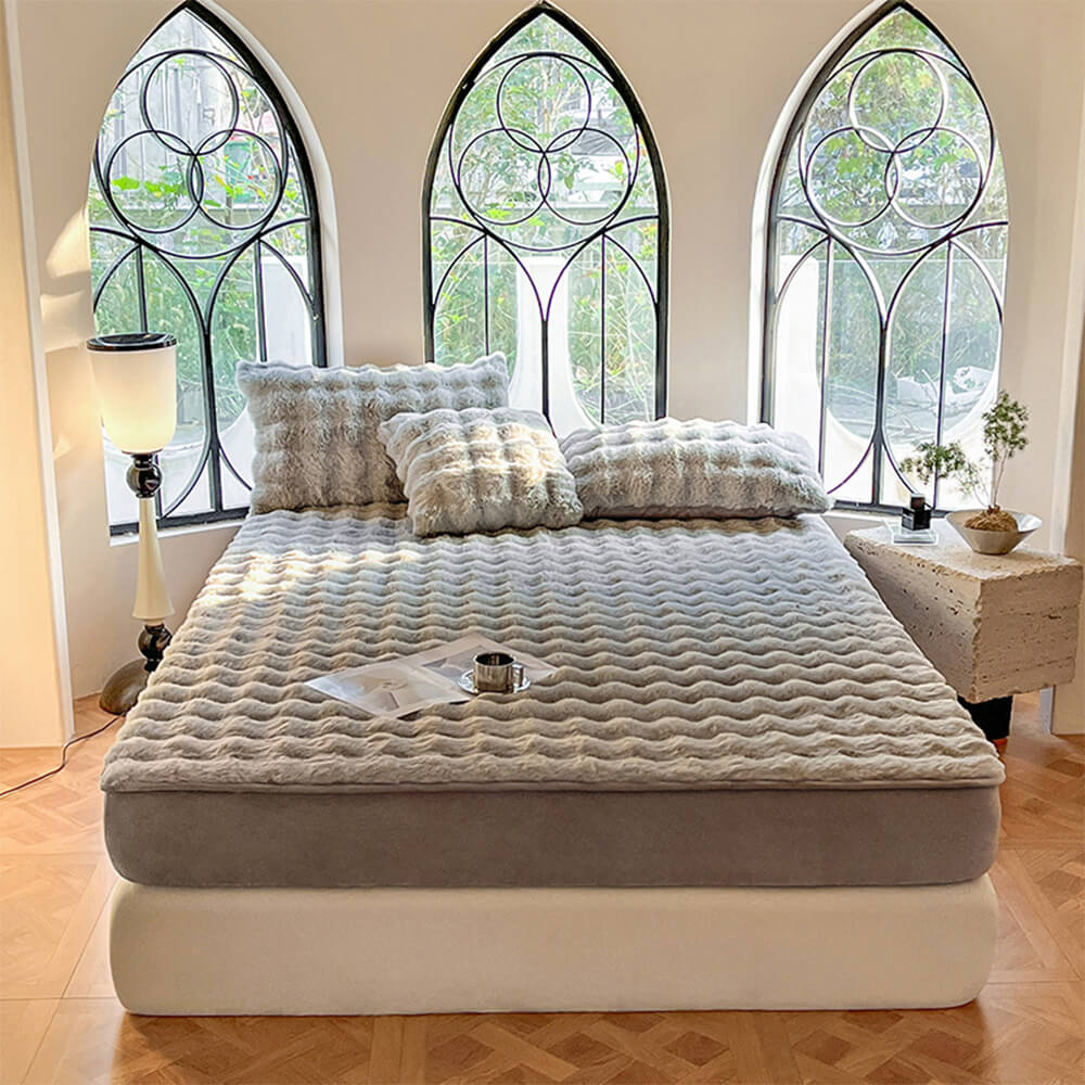 Drap-housse en velours doux pour matelas chaud et agréable Housse de matelas - Image 12