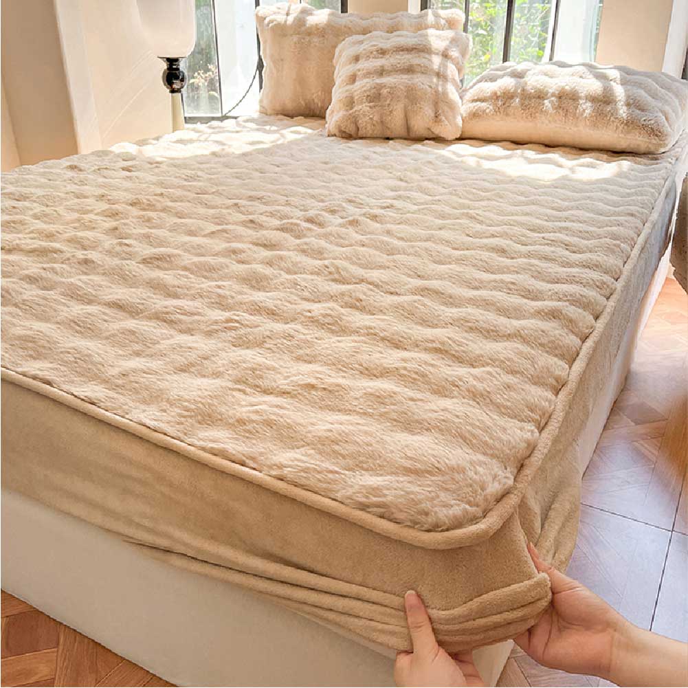 Drap-housse en velours doux pour matelas chaud et agréable Housse de matelas - Image 13