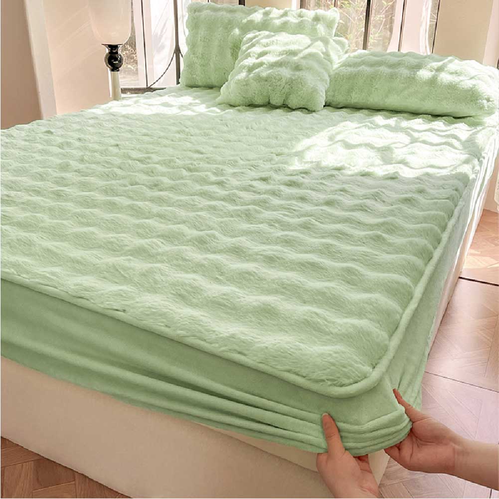 Drap-housse en velours doux pour matelas chaud et agréable Housse de matelas - Image 14