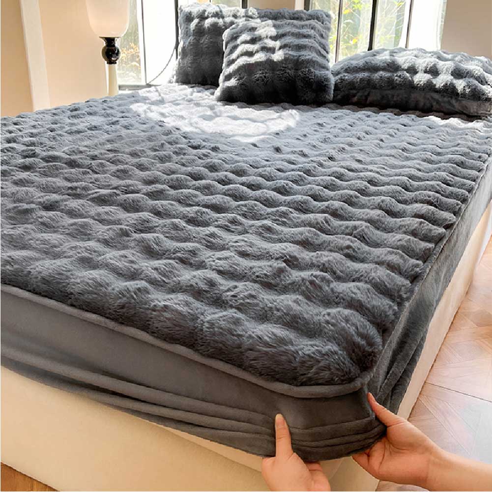 Drap-housse en velours doux pour matelas chaud et agréable Housse de matelas - Image 15