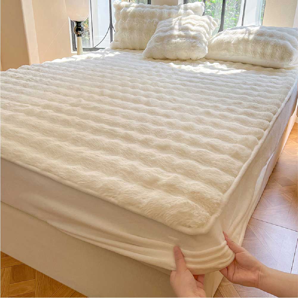 Drap-housse en velours doux pour matelas chaud et agréable Housse de matelas - Image 16