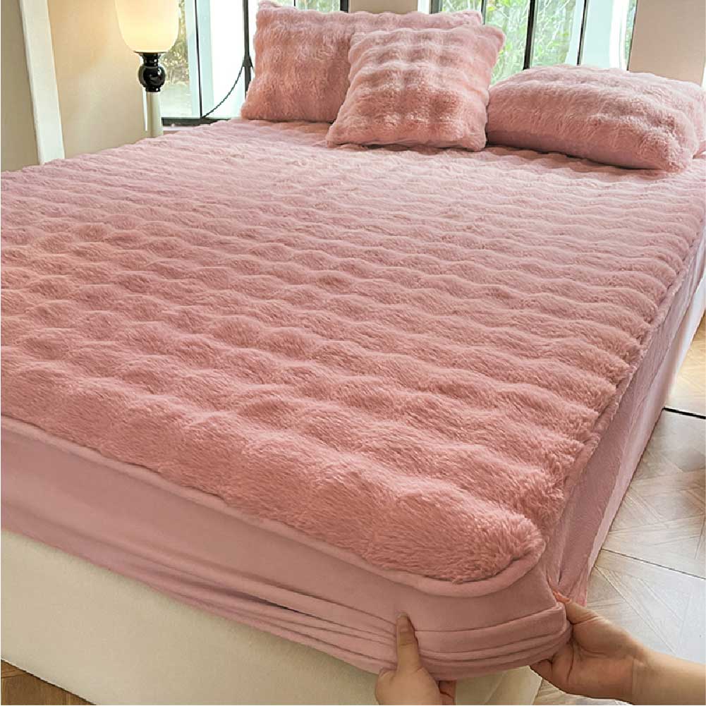 Drap-housse en velours doux pour matelas chaud et agréable Housse de matelas - Image 17