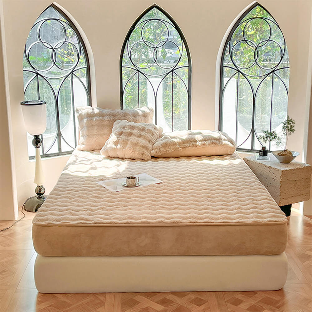 Drap-housse en velours doux pour matelas chaud et agréable Housse de matelas - Image 2