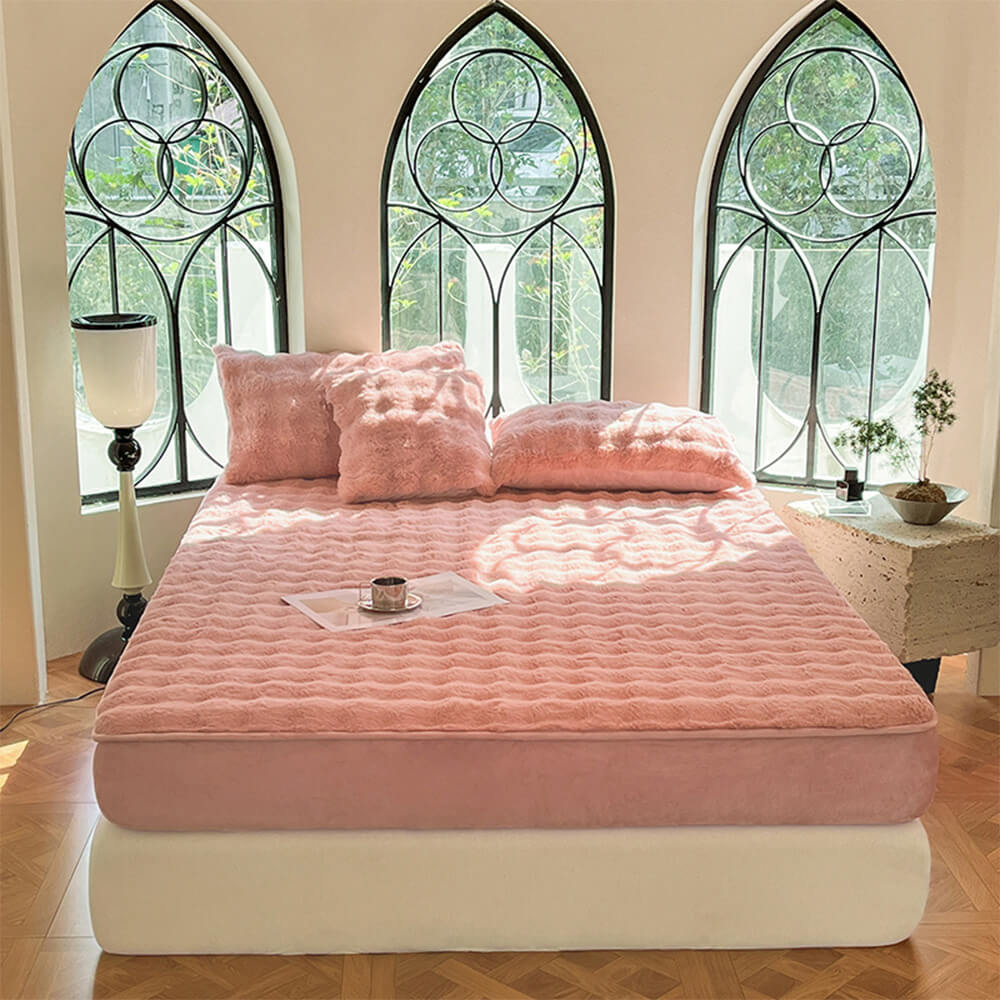 Drap-housse en velours doux pour matelas chaud et agréable Housse de matelas - Image 9