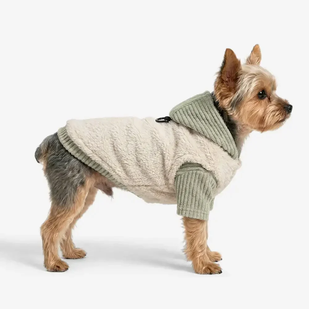 Ensemble pour chien en deux pièces : manteau en peluche et pull à col roulé assorti. - Image 7