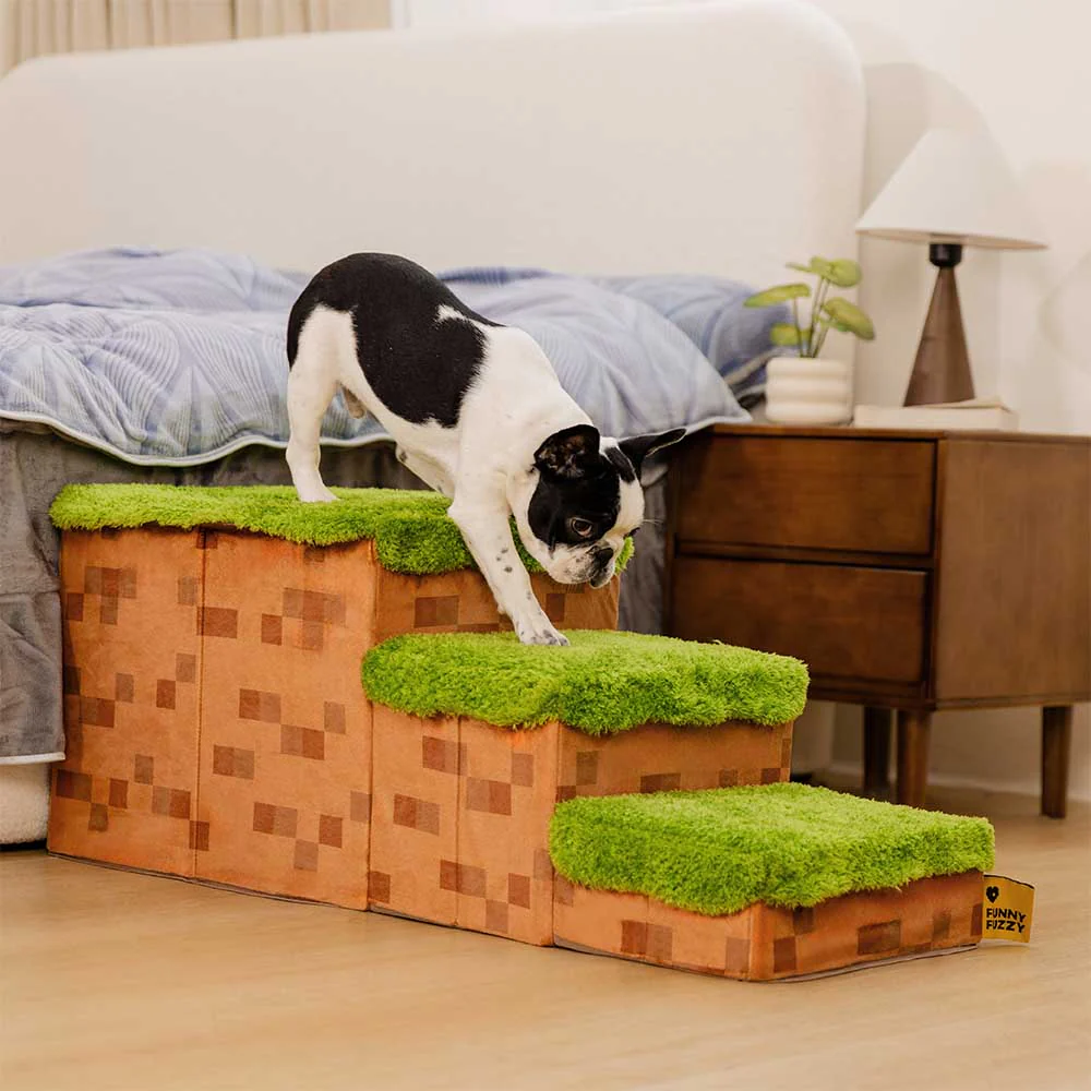 Escalier pliable pour animaux de compagnie fait main avec rangement - Blocky PawGame - Image 15