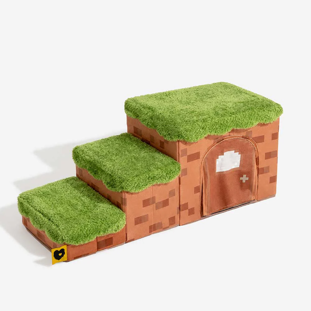 Escalier pliable pour animaux de compagnie fait main avec rangement - Blocky PawGame - Image 18