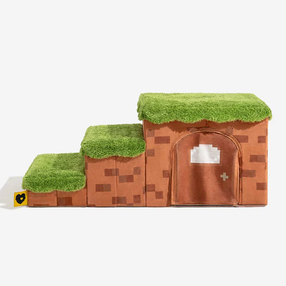 Escalier pliable pour animaux de compagnie fait main avec rangement - Blocky PawGame - Image 19
