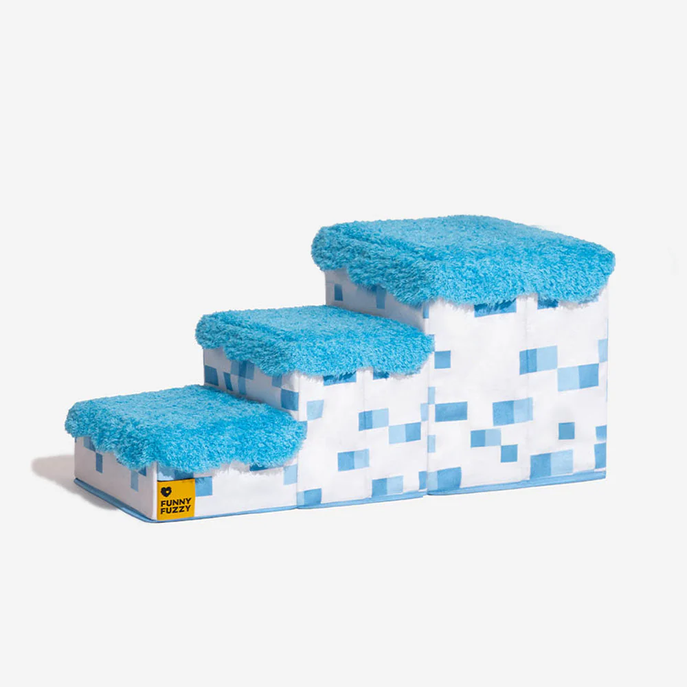 Escalier pliable pour animaux de compagnie fait main avec rangement - Blocky PawGame - Image 21