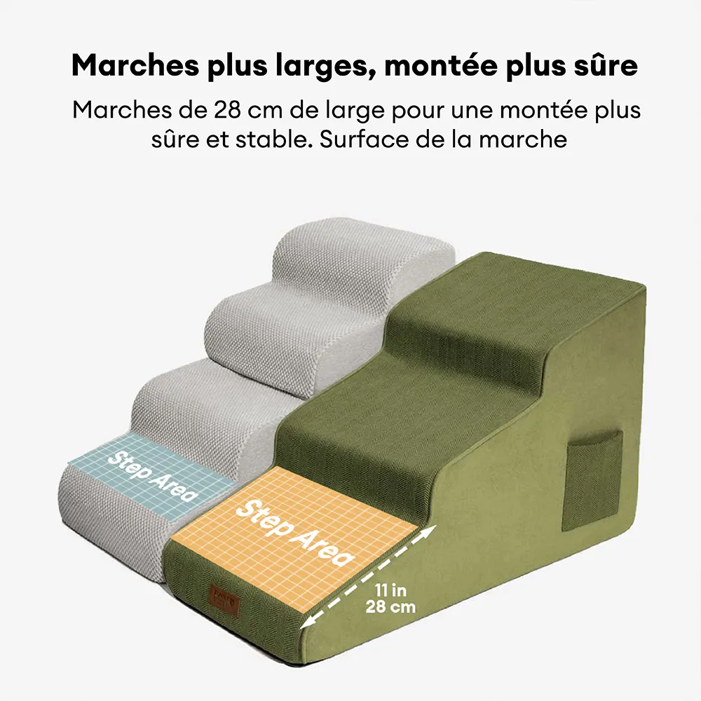 Escaliers pour chien antidérapants extra larges, portables, toutes saisons – Rétro - Image 5